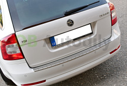 Škoda Octavia II Combi-Kryt zadního nárazníku nerez ALU-FROST - větší