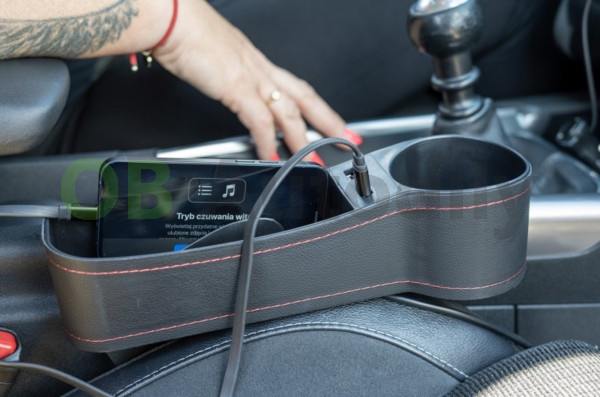 Držák do auta na nápoje + 2x USB Einparts - spolujezdec