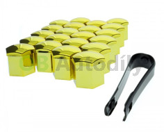 Kryty šroubů kol (17 mm-20 ks) Einparts - zlaté metalické