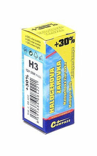 Autožárovka H3 12V 55W PK22s (Flash+30%) - Compass