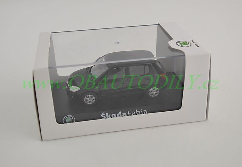 Skoda Fabia II, Schwarz, 2006, Modellauto, Abrex 1:43 : Abrex