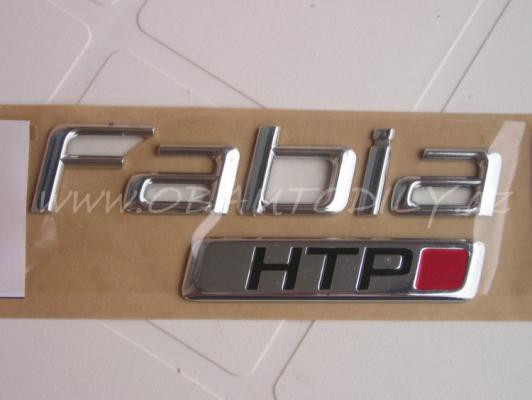 Škoda Fabia II-Zadní nápis FABIA HTP (červená tečka) original