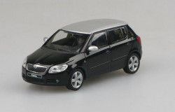 ŠKODA FABIA II HB (2006) - 1:43 - ABREX - Černá Magic Metalíza - stříbrná střecha