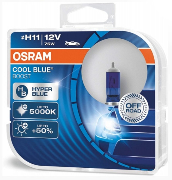 autožárovka OSRAM H1 12V 80W P14,5s COOL BLUE BOOST - 2 ks