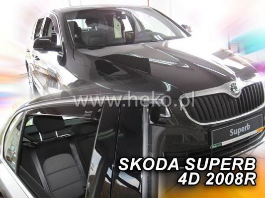 ŠKODA SUPERB II SEDAN-PLEXI OFUKY OKEN HEKO - PŘEDNÍ a ZADNÍ (4 ks)