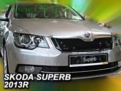 ŠKODA SUPERB II facelift-ZIMNÍ CLONA HEKO PŘEDNÍ MASKY - horní