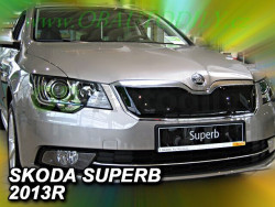 ŠKODA SUPERB II facelift-ZIMNÍ CLONA HEKO PŘEDNÍ MASKY - horní