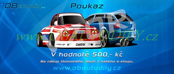 DÁRKOVÝ POUKAZ OB AUTODÍLY v hodnotě 500,- Kč