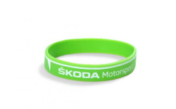 SILIKONOVÝ NÁRAMEK ŠKODA MOTORSPORT VELKÝ (L - 202 mm) original - zelený