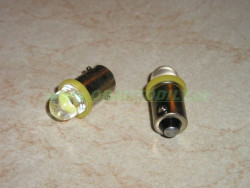 LED žárovka AUTOLAMP 12V 4W BA9s (2 ks) - oranžová bodovka