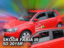 ŠKODA FABIA III-PLEXI OFUKY OKEN HEKO - PŘEDNÍ a ZADNÍ (4 ks) - MENŠÍ