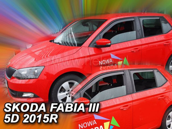 ŠKODA FABIA III-PLEXI OFUKY OKEN HEKO - PŘEDNÍ a ZADNÍ (4 ks) - VĚTŠÍ