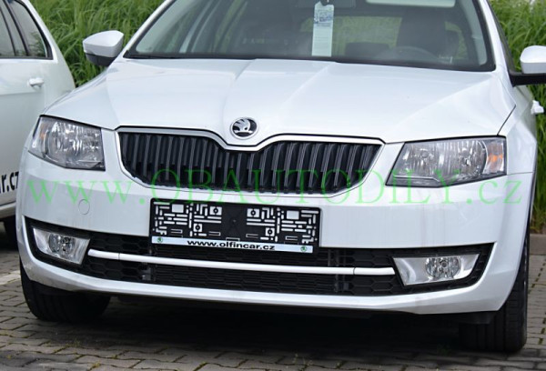 ŠKODA OCTAVIA III-DEKORATIVNÍ LIŠTA PŘEDNÍHO NÁRAZNÍKU - white line