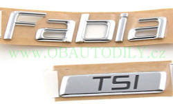 ŠKODA FABIA II-ZADNÍ NÁPIS FABIA TSI original - černé TSI