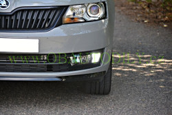 ŠKODA RAPID-PŘEDNÍ MLHOVKA H8 černá s LED svícením - levá