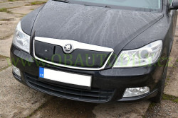 ŠKODA OCTAVIA II facelift-ZIMNÍ CLONA HEKO PŘEDNÍ MASKY - horní