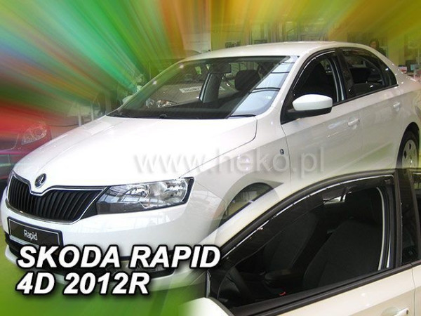 ŠKODA RAPID-PLEXI OFUKY OKEN HEKO - PŘEDNÍ (2 ks)