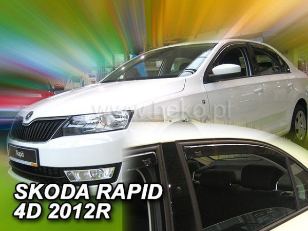 ŠKODA RAPID-PLEXI OFUKY OKEN HEKO - PŘEDNÍ a ZADNÍ (4 ks)