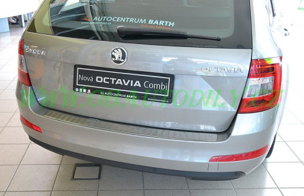 ŠKODA OCTAVIA III COMBI-OCHRANNÝ KRYT ZADNÍHO NÁRAZNÍKU OMSA - NEREZ CHROM