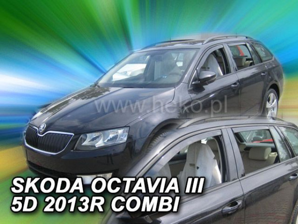 ŠKODA OCTAVIA III COMBI-PLEXI OFUKY OKEN HEKO - PŘEDNÍ a ZADNÍ (4 ks)