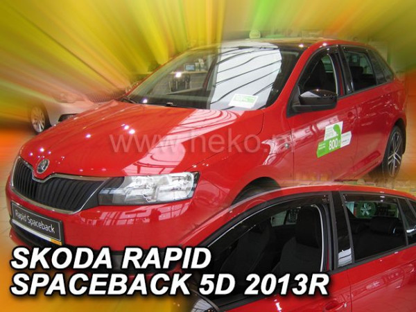 ŠKODA RAPID SPACEBACK-PLEXI OFUKY OKEN HEKO - PŘEDNÍ a ZADNÍ (4 ks)