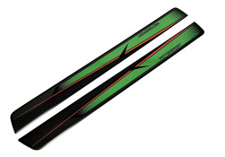 Dekorativní přední prahové lišty MOTORSPORT - zeleno/černé