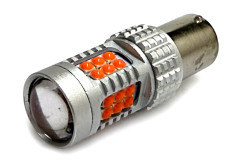 LED žárovka 12V/24V 21W BA15s 30xchip (červená) - Autolamp