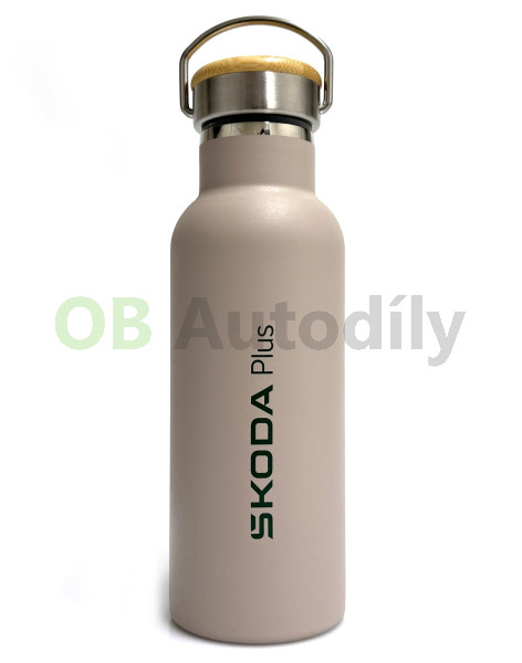 Termolahev ŠKODA Plus (500 ml) original - světle béžová