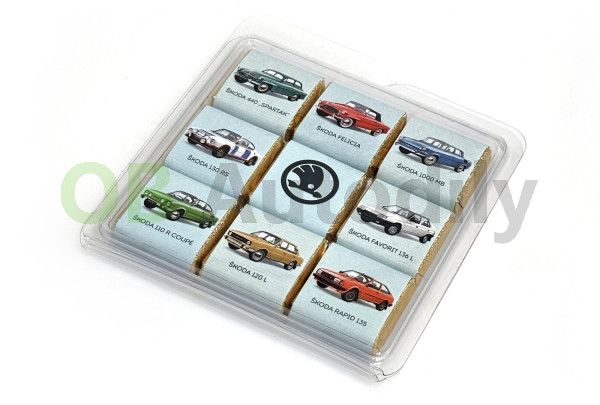 Čokoládové puzzle ŠKODA (mléčná čokoláda) 45 g - 9 ks