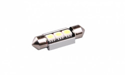 LED sufitka AUTOLAMP 12V 10W 36 x 12,5 mm 3 x LED 5050 CANBUS (1 ks) nepolarizovaná - čirá