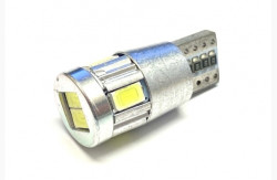 LED žárovka AUTOLAMP 12V 5W W2,1x9,5d čirá 6x SMD 5630 CANBUS (1 ks) - čirá