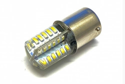 LED žárovka AUTOLAMP 12V 21W BA15s silikonová baňka 44 x LED 4014 (1 ks) - čirá