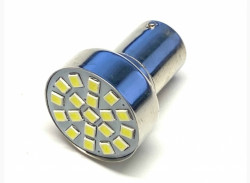 LED žárovka AUTOLAMP 12V 21W BA15s 19 x SMS LED (1 ks) - čirá