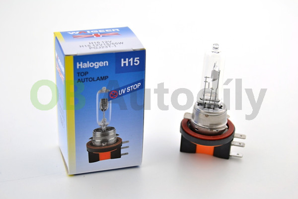 AUTOŽÁROVKA WAIGEER H15 12V 15/55W PGJ23t-1 - bílá