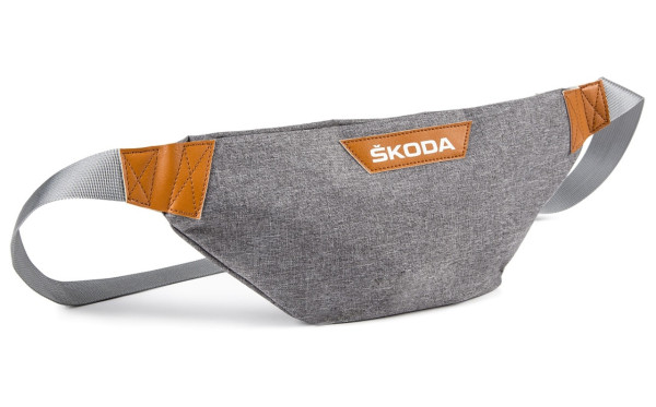 Textilní ledvinka ŠKODA original šedivá
