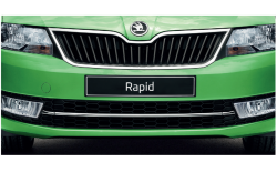 ŠKODA RAPID-DEKORATIVNÍ LIŠTA PŘEDNÍHO NÁRAZNÍKU original - chromová