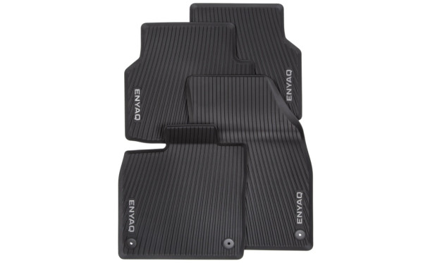 Škoda Enyaq iV-Celoroční autokoberce (4 ks) original - šedý nápis