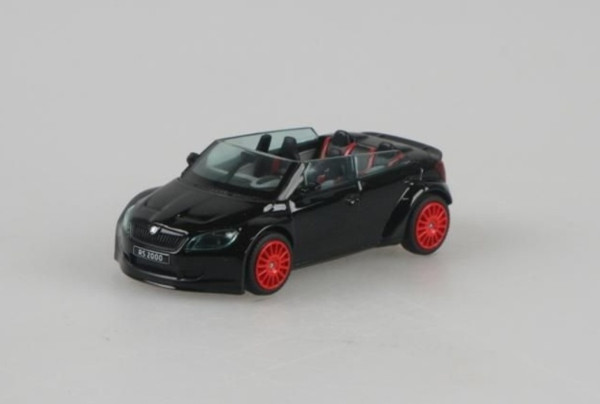 ŠKODA FABIA II facelift RS2000 CONCEPT CAR (2011) - 1:43 - ABREX - Černá/červená kola