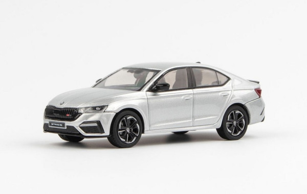 ŠKODA OCTAVIA IV RS SEDAN (2020) - 1:43 - ABREX - Stříbrná Brilliant Metalíza