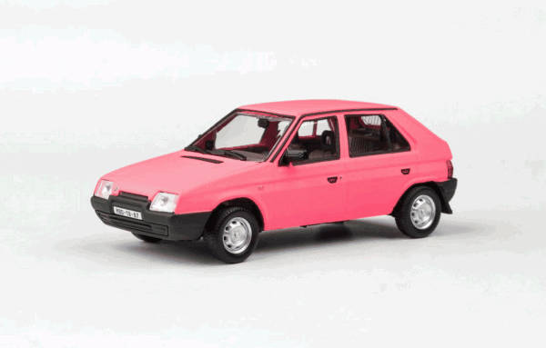 ŠKODA FAVORIT 136L (1988) - ABREX - 1:43 - Růžová Matná