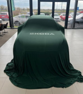 Slavnostní přehoz ŠKODA na auto original - zelený