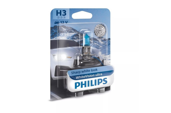 autožárovka PHILIPS H3 12V 55W PK22s WhiteVision ultra - 1 ks