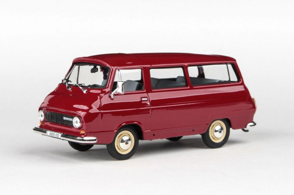 ŠKODA 1203 MIKROBUS (1974) - ABREX - 1:43 - Červená Rubínová