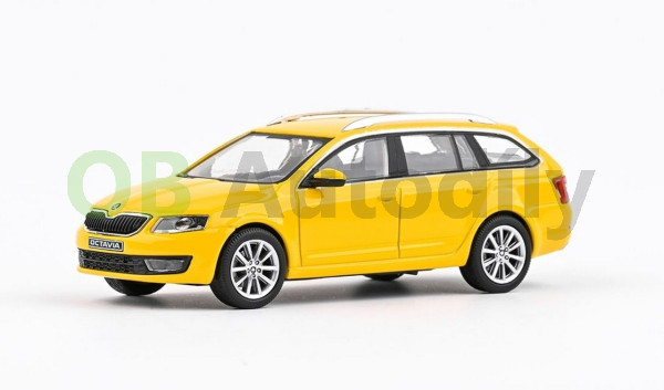 ŠKODA OCTAVIA III COMBI (2013) - 1:43 - ABREX - Žlutá Taxi