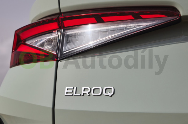 Škoda Elroq-Zadní nápis ELROQ original - tmavý chrom