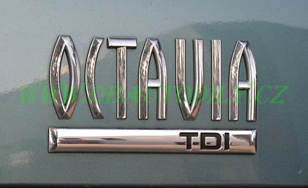 ŠKODA OCTAVIA, OCTAVIA II-ZADNÍ NÁPIS OCTAVIA TDI original - černý