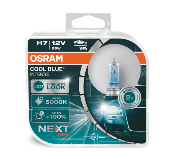 autožárovka H7 12V 55W PX26d OSRAM COOL BLUE INTENSE (NEXT GENERATION) - 2 ks