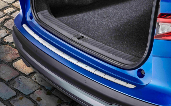 Škoda Enyaq iV-Ochranný kryt zadního nárazníku original - nerezová ocel
