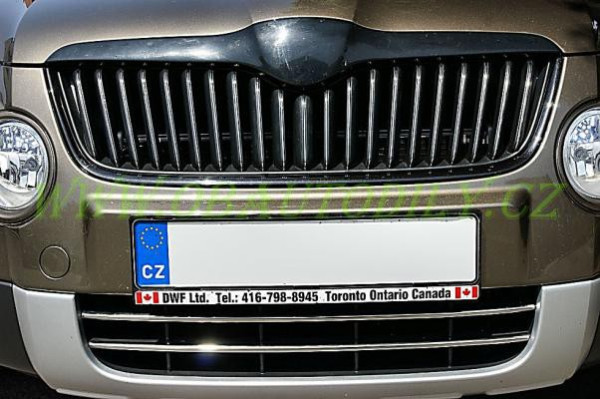 ŠKODA YETI-NEREZOVÉ VÝPLNĚ PŘEDNÍ MASKY - chromové