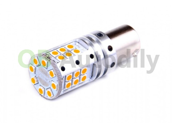 LED žárovka AUTOLAMP 12V 21W BAU15s CANBUS 1.000lm (LED, která nebliká rychleji než žárovka) - oranžová